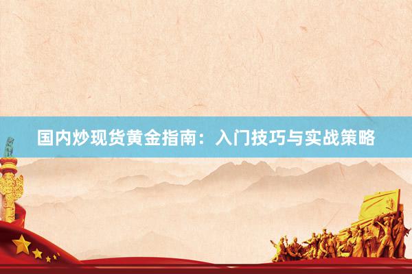 国内炒现货黄金指南：入门技巧与实战策略